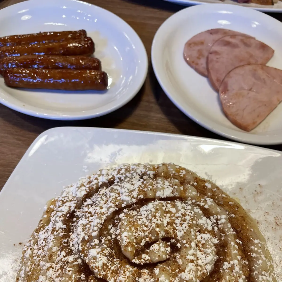 Single Cinnabun Pancake, Stacked Pancake & Breakfast House
