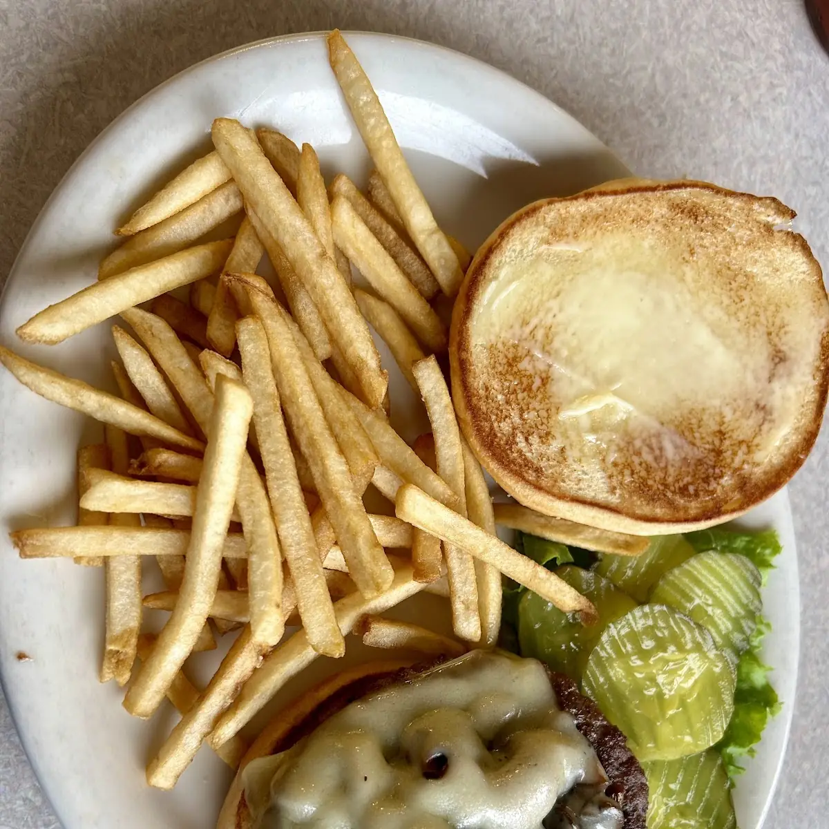 Swiss Mushroom Burger Combo