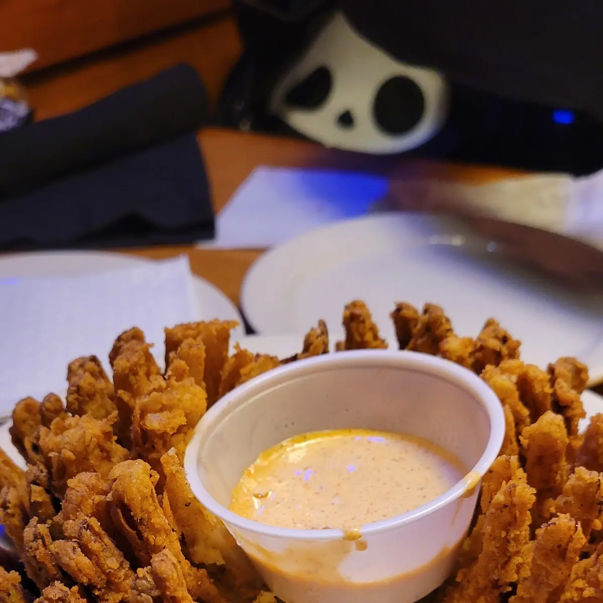 Fried Onion Blossom with Dipping Sauce