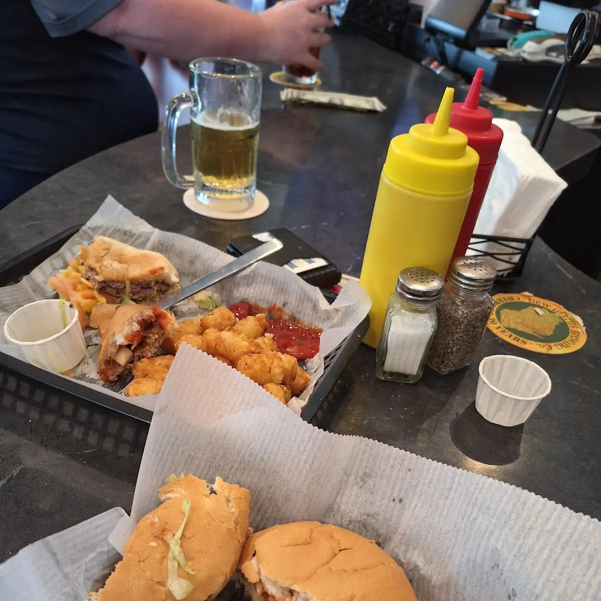 Pizza Burger and Tots