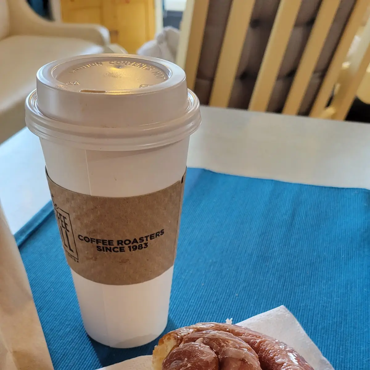 Coffee and Cinnamon Roll