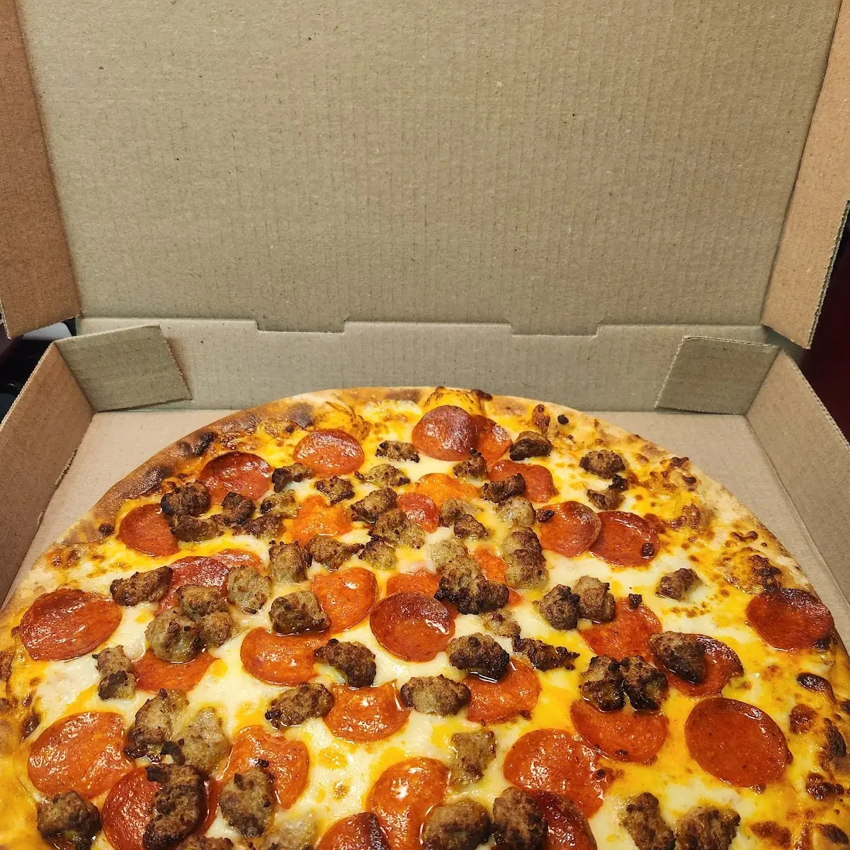Pepperoni and Sausage Pizza