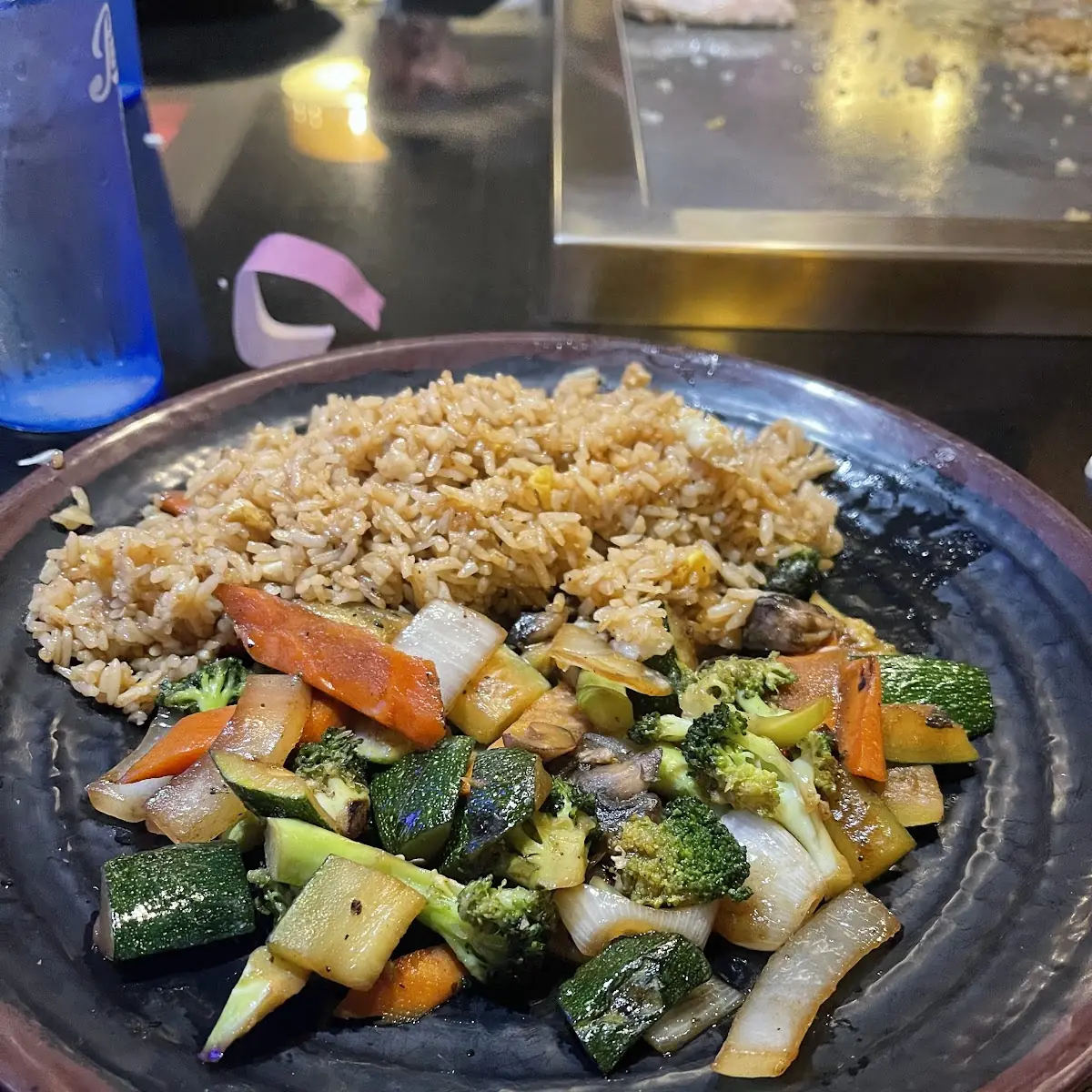 Vegetable Hibachi Dinner with Fried Rice