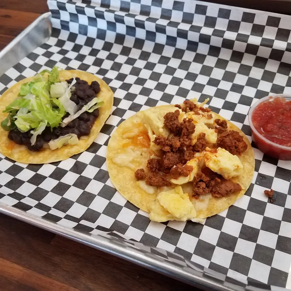 Black Bean and Chorizo Breakfast Taco