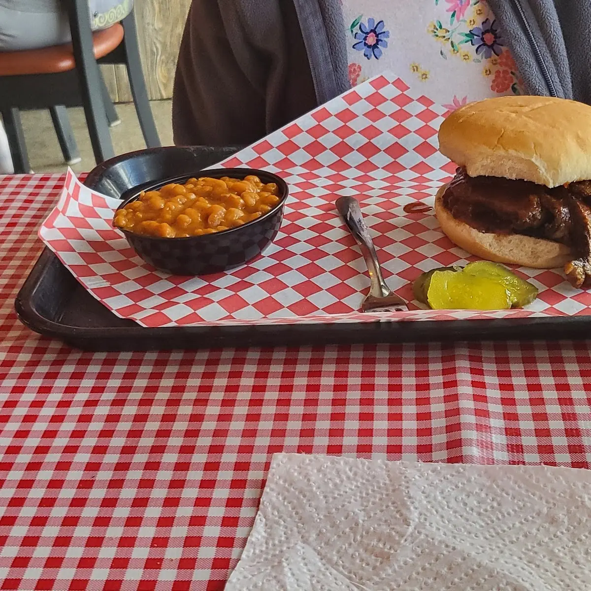 Pulled Pork Sandwich and Mac and Cheese