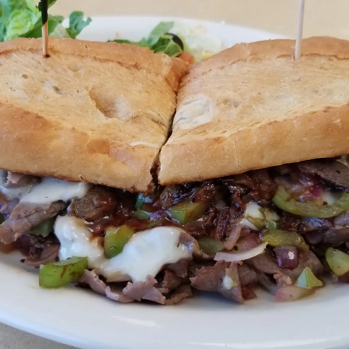 Philly Cheese Steak with BBQ Sauce