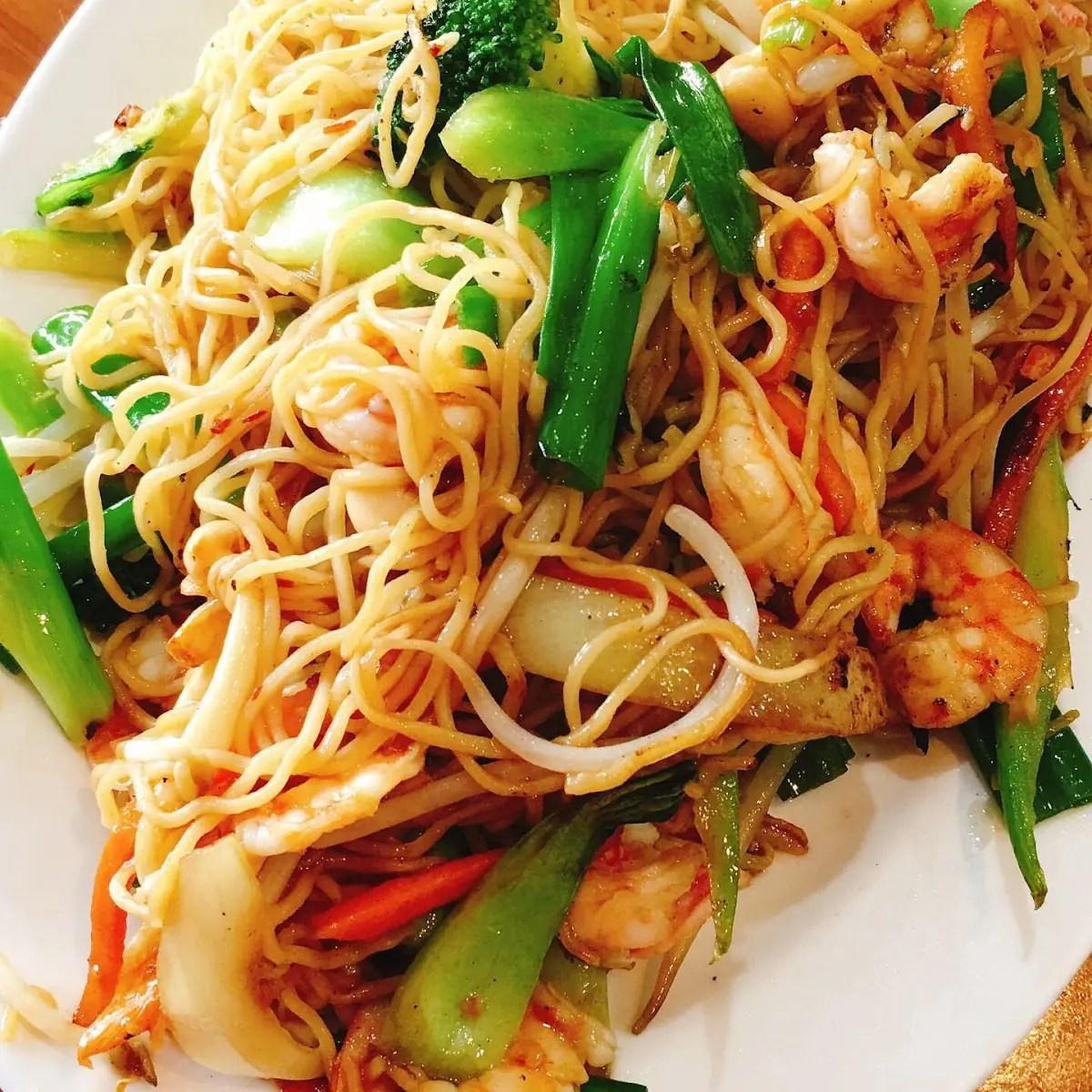 Shrimp Stir Fry with Egg Noodles