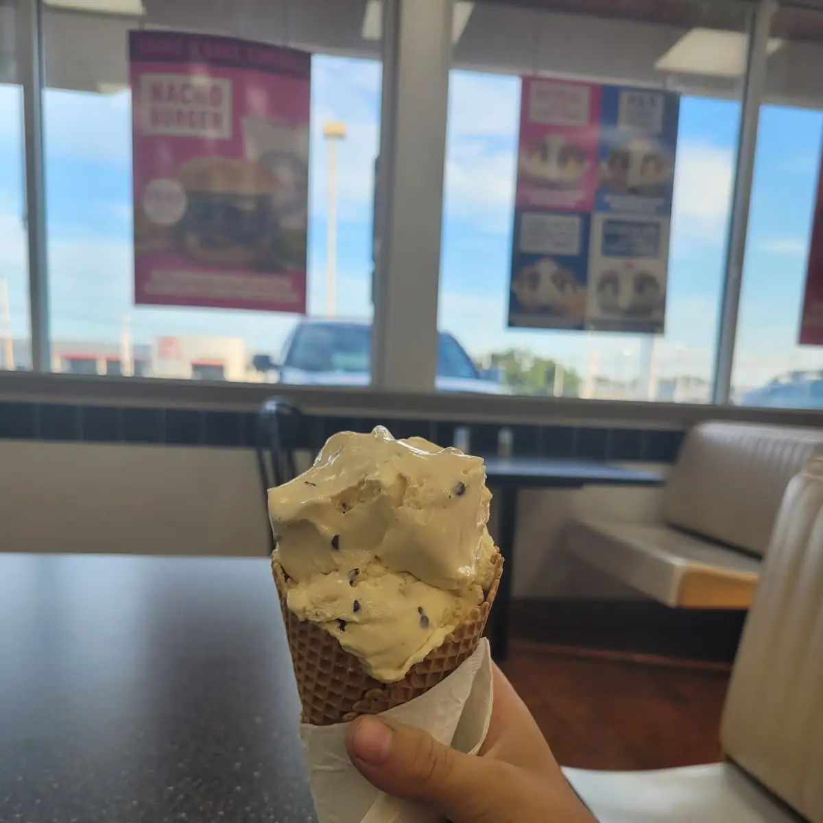 Chocolate Chip Cookie Ice Cream Cone