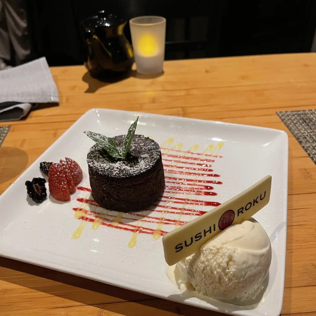 Chocolate Cakewith Vanilla Ice Cream