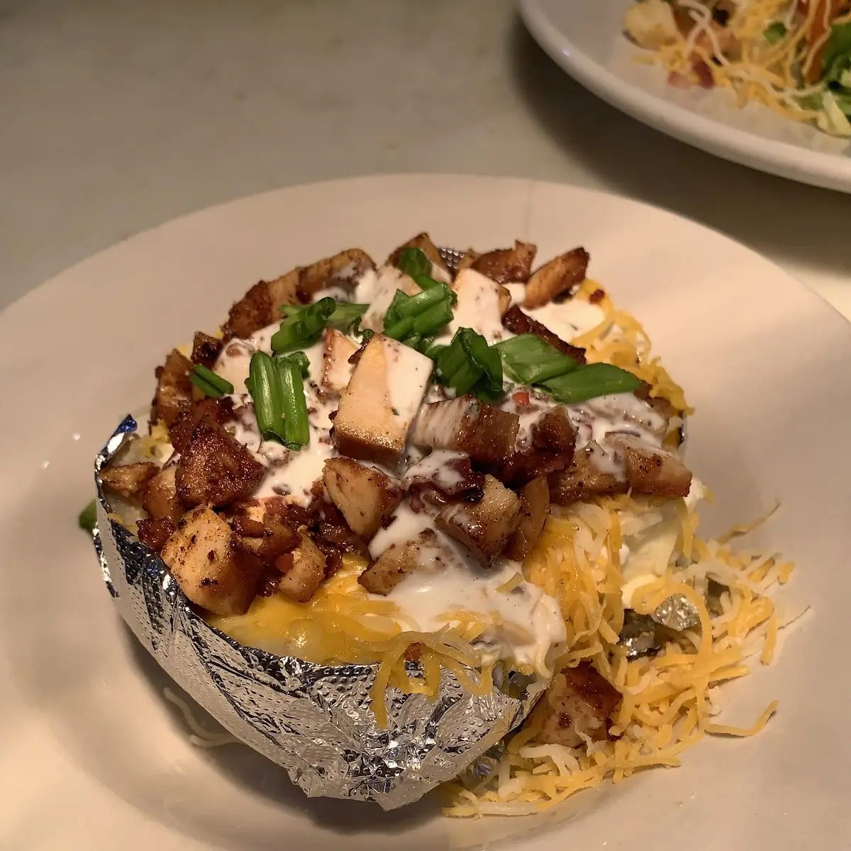 Chicken Bacon Ranch Baked Potato