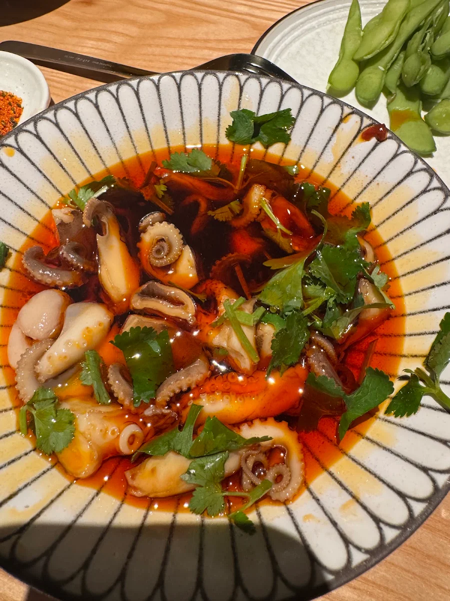 Small Octopus in Szechuan Sauce