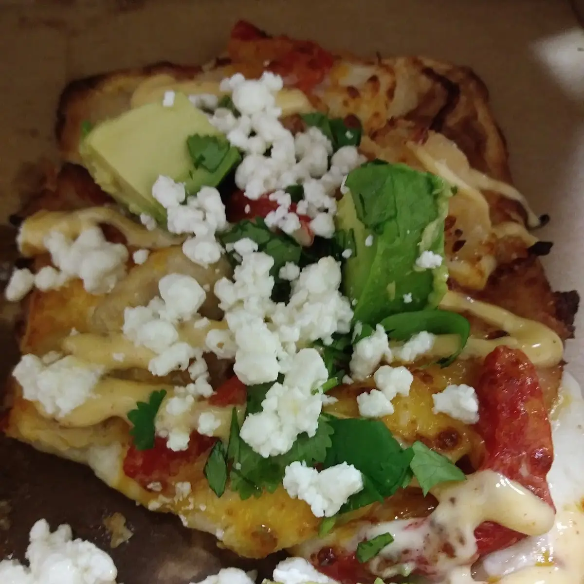 Chicken and Avocado with Goat Cheese Added