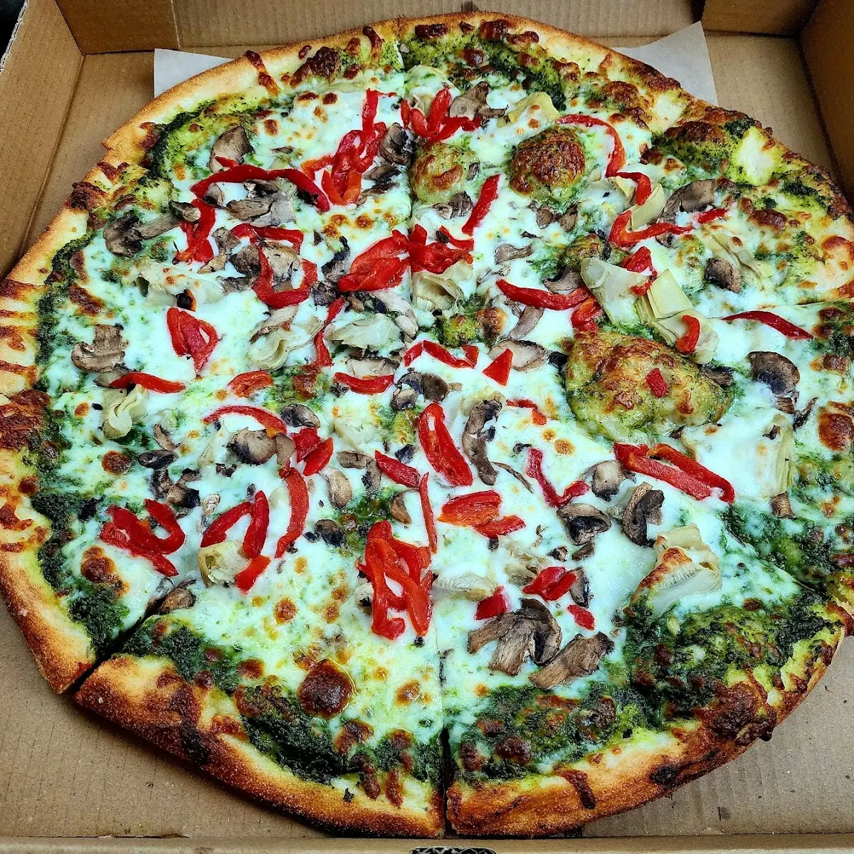 Pesto Artichoke Pizza