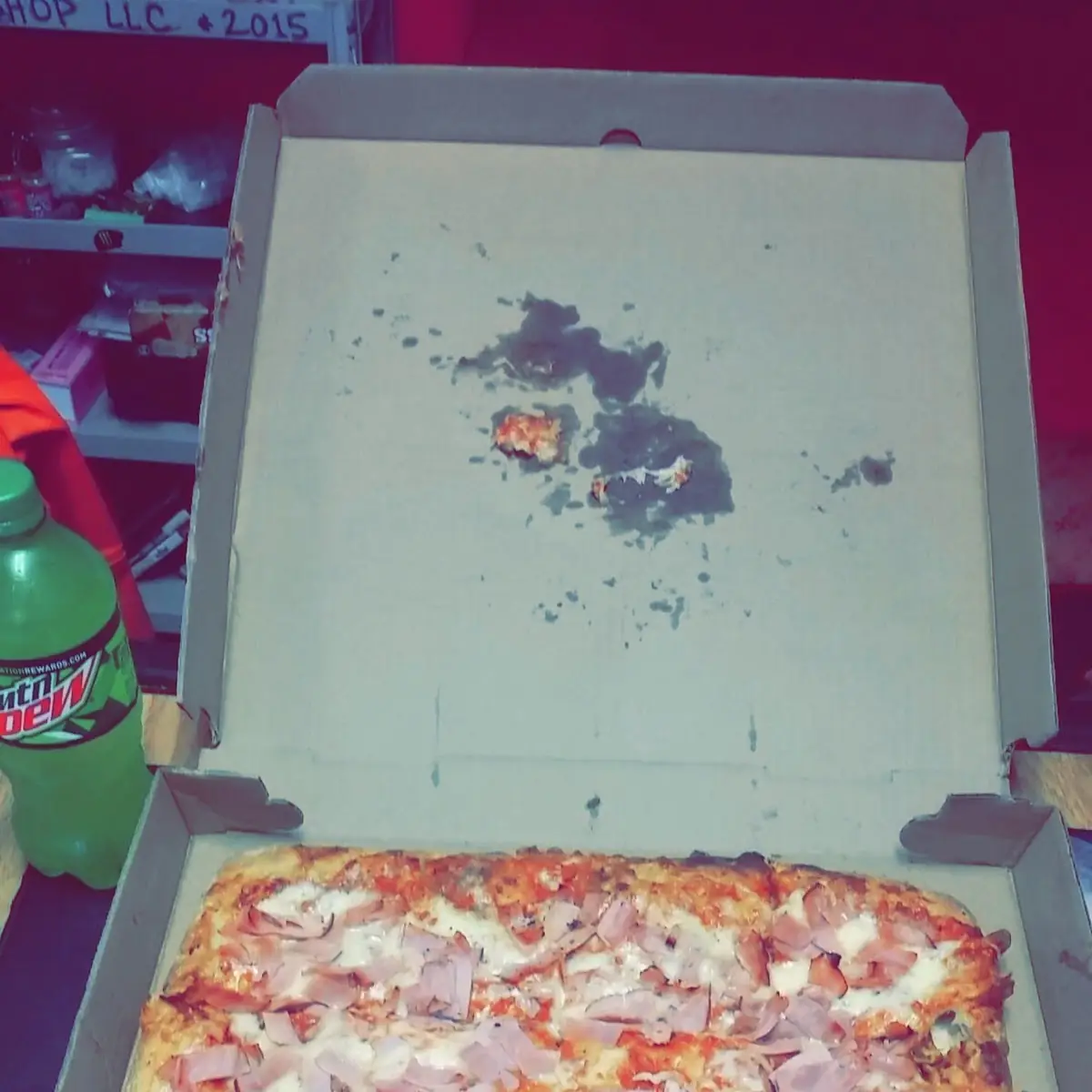 Ham Sicilian Cheese Pizza