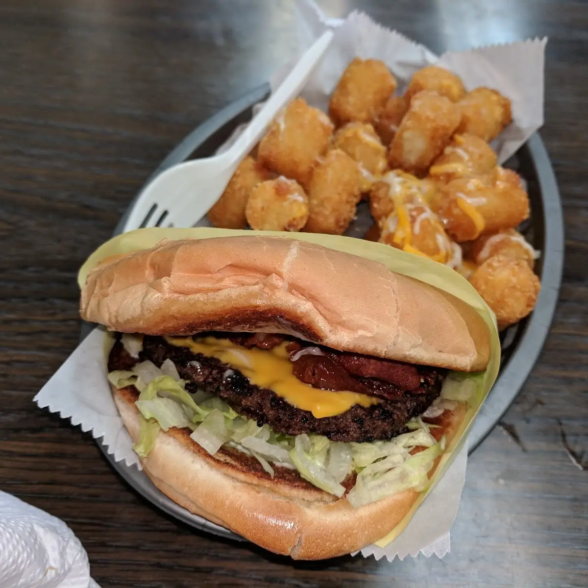 Bacon Cheeseburger and Cheese Tots