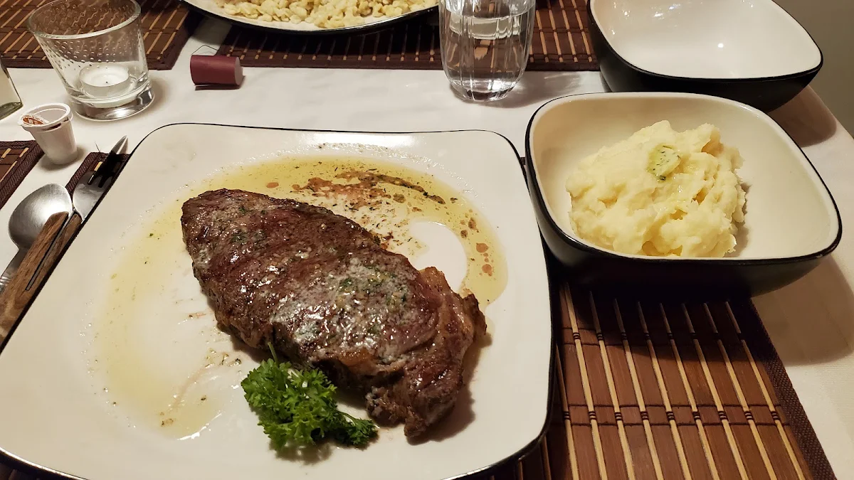 Beef Steak and Mashed Potatoes