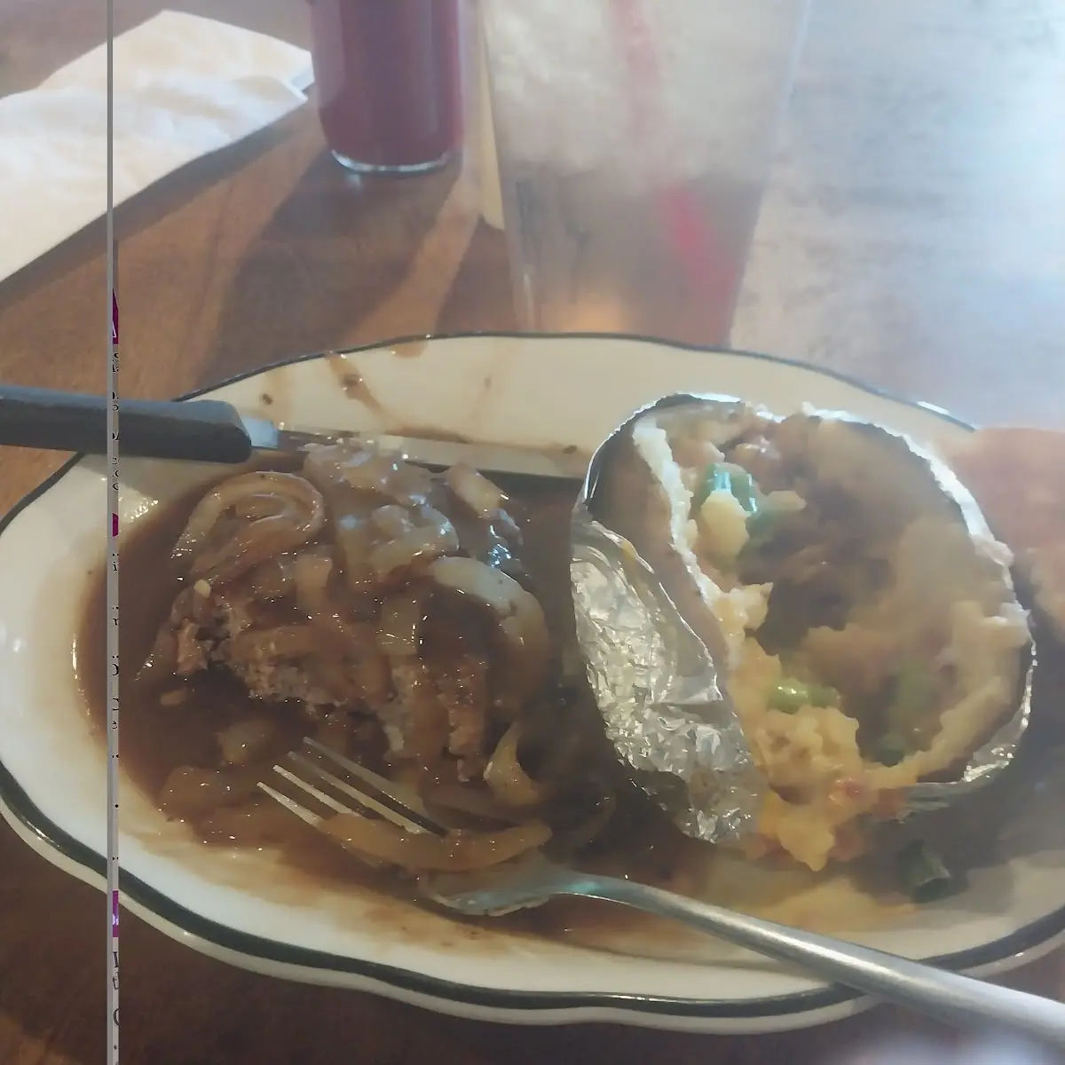 Hamburger Steak Baked Potato