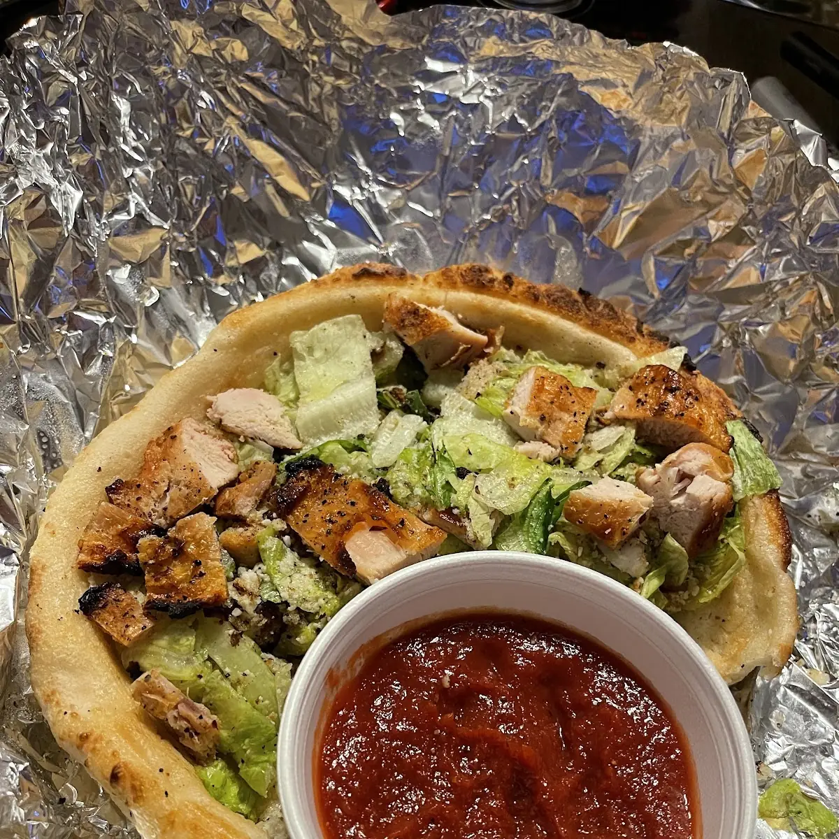 Chicken Caesar Salad with Bread Bowl