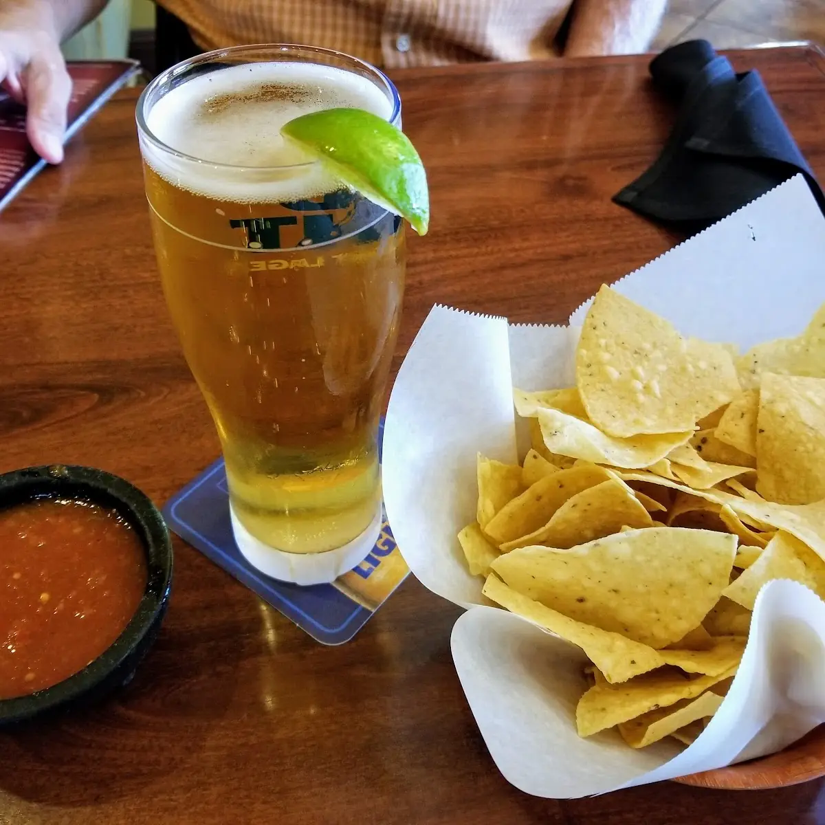 Coors Lite and Chips and Salsa