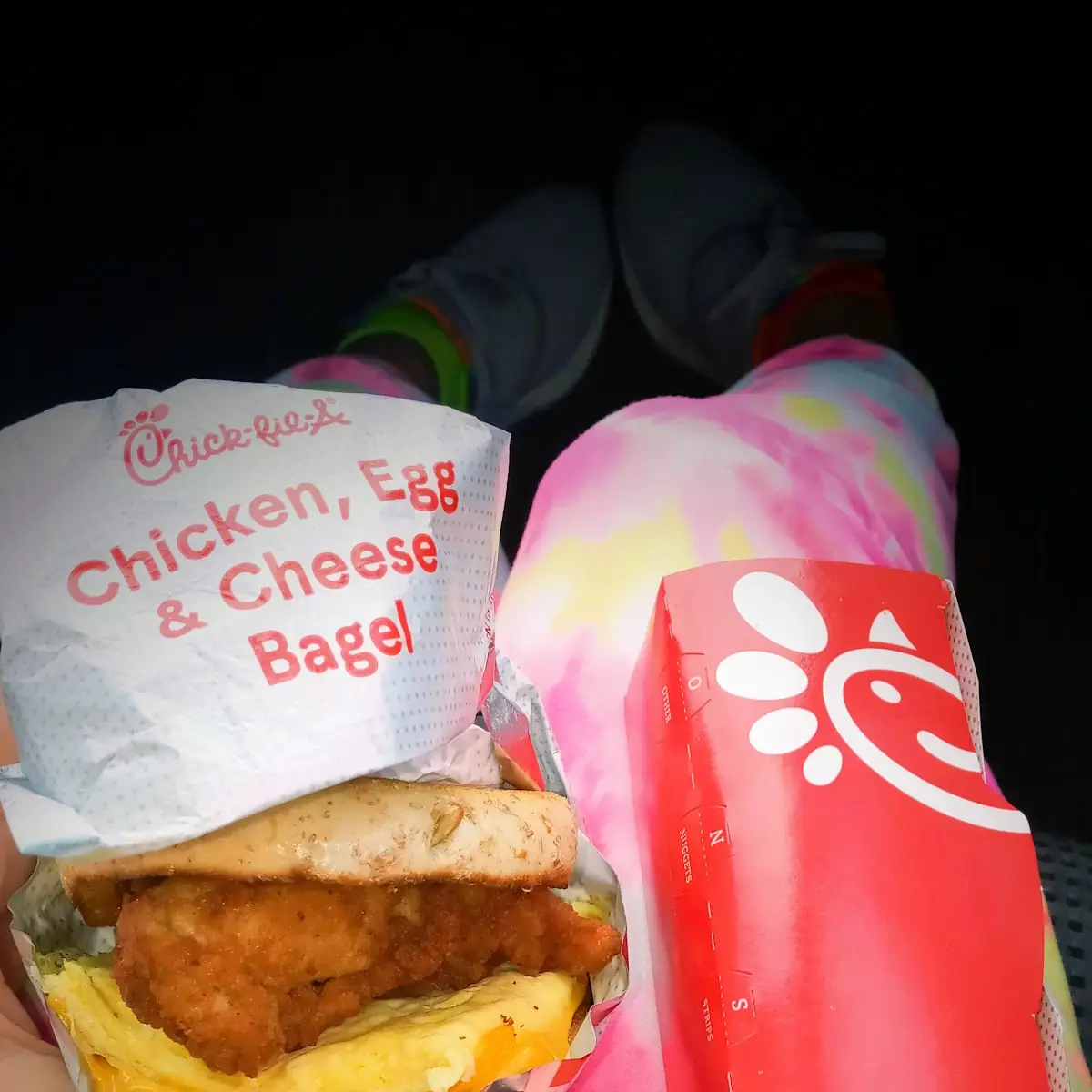 Chicken Egg N Cheese Bagel