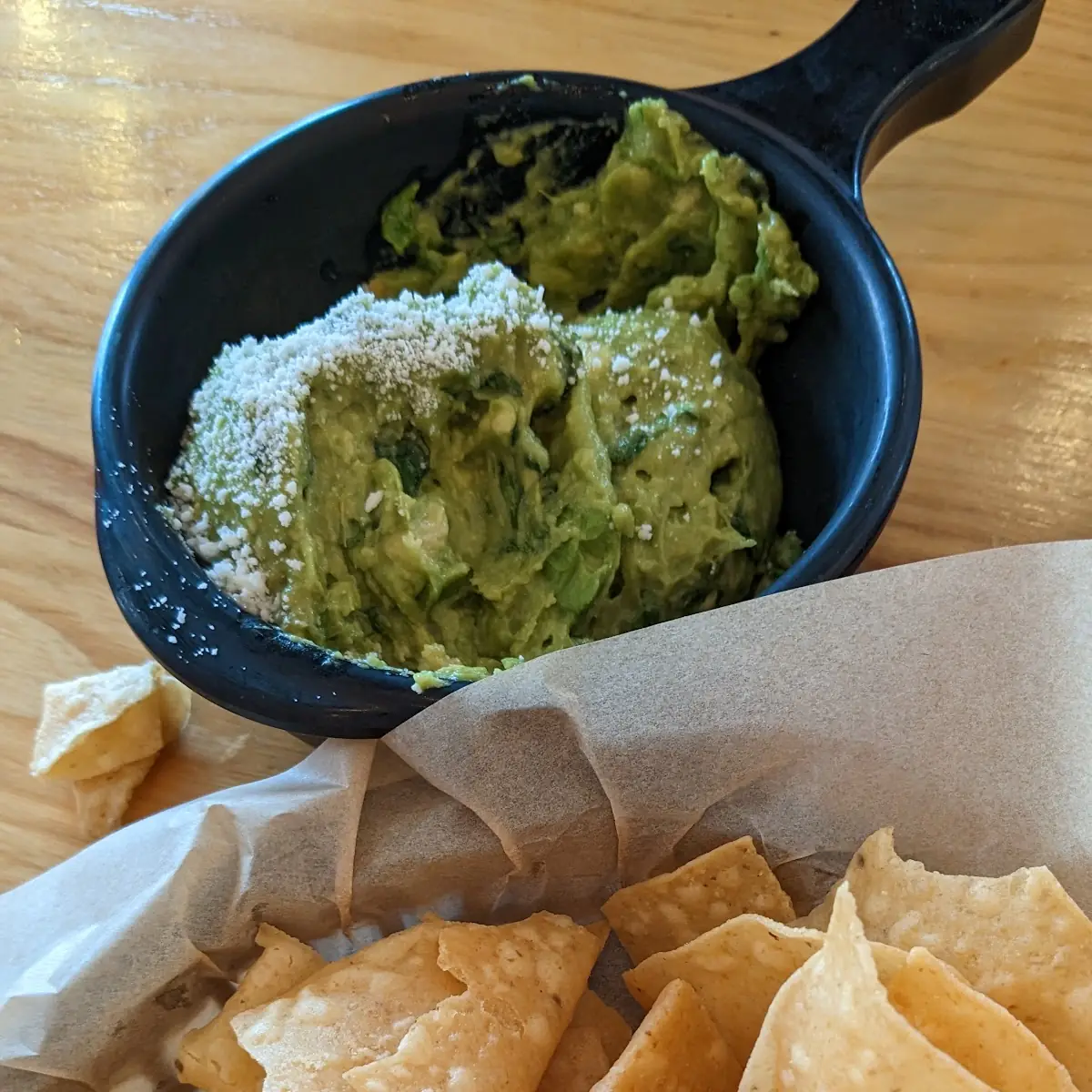 Chips Queso and Guacamole