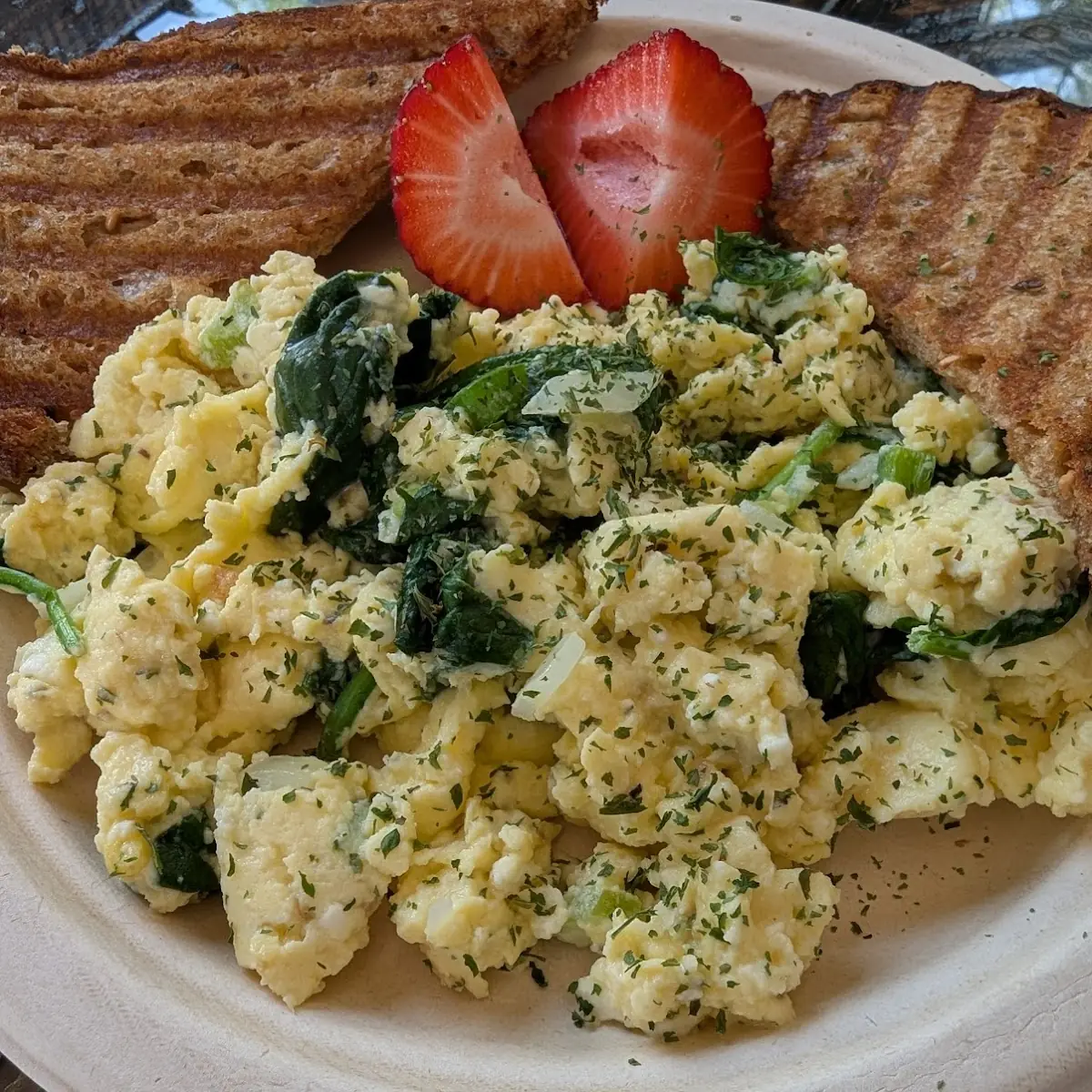 Spinach Feta Scramble