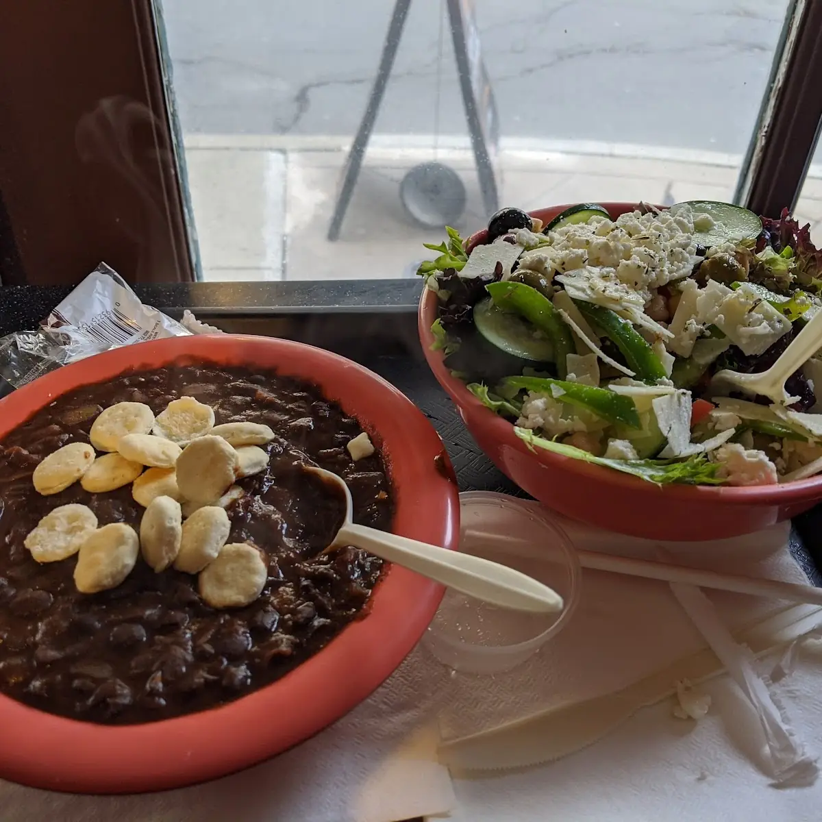 Black Bean Soup and Salad
