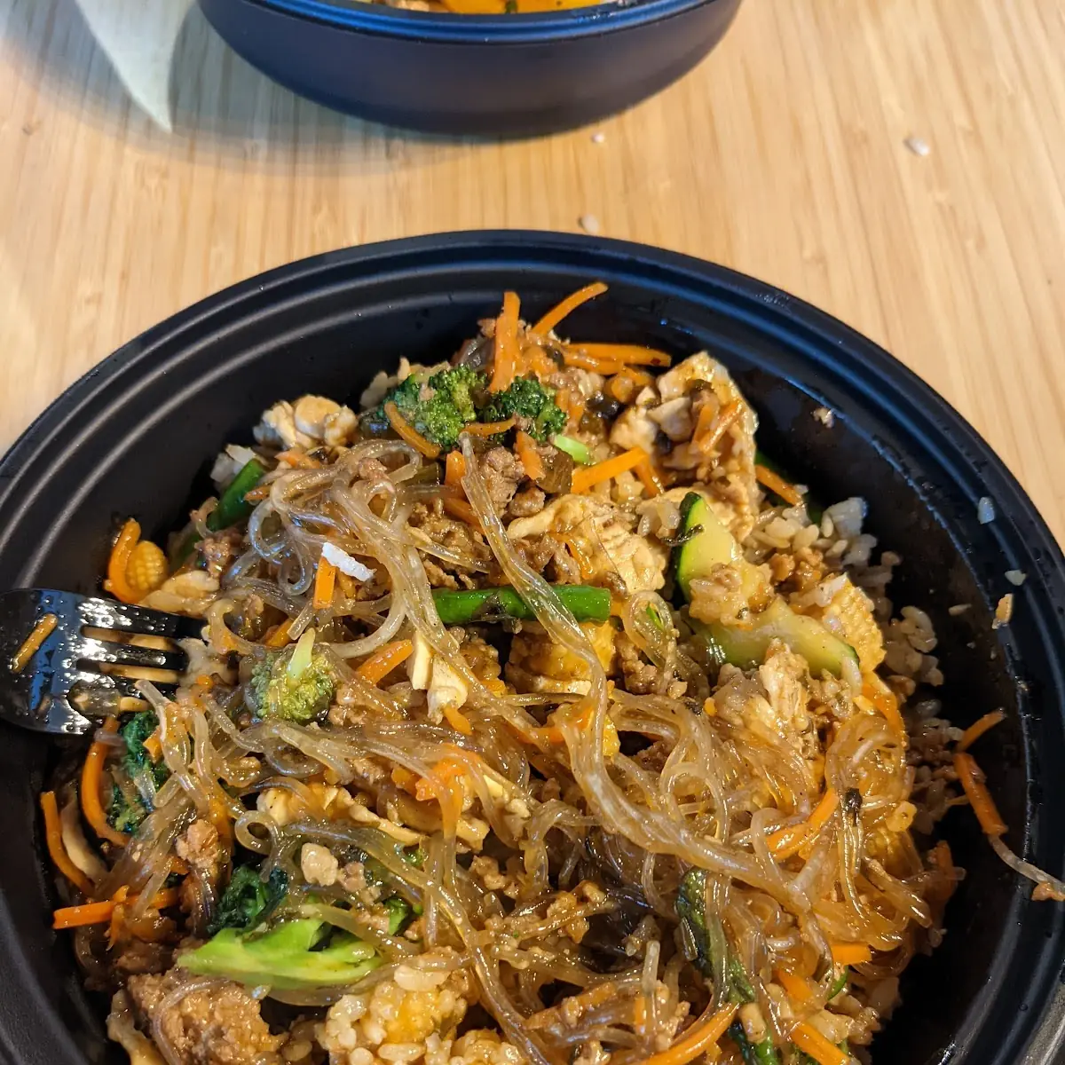 Sweet Potato Noodles and Fried Rice