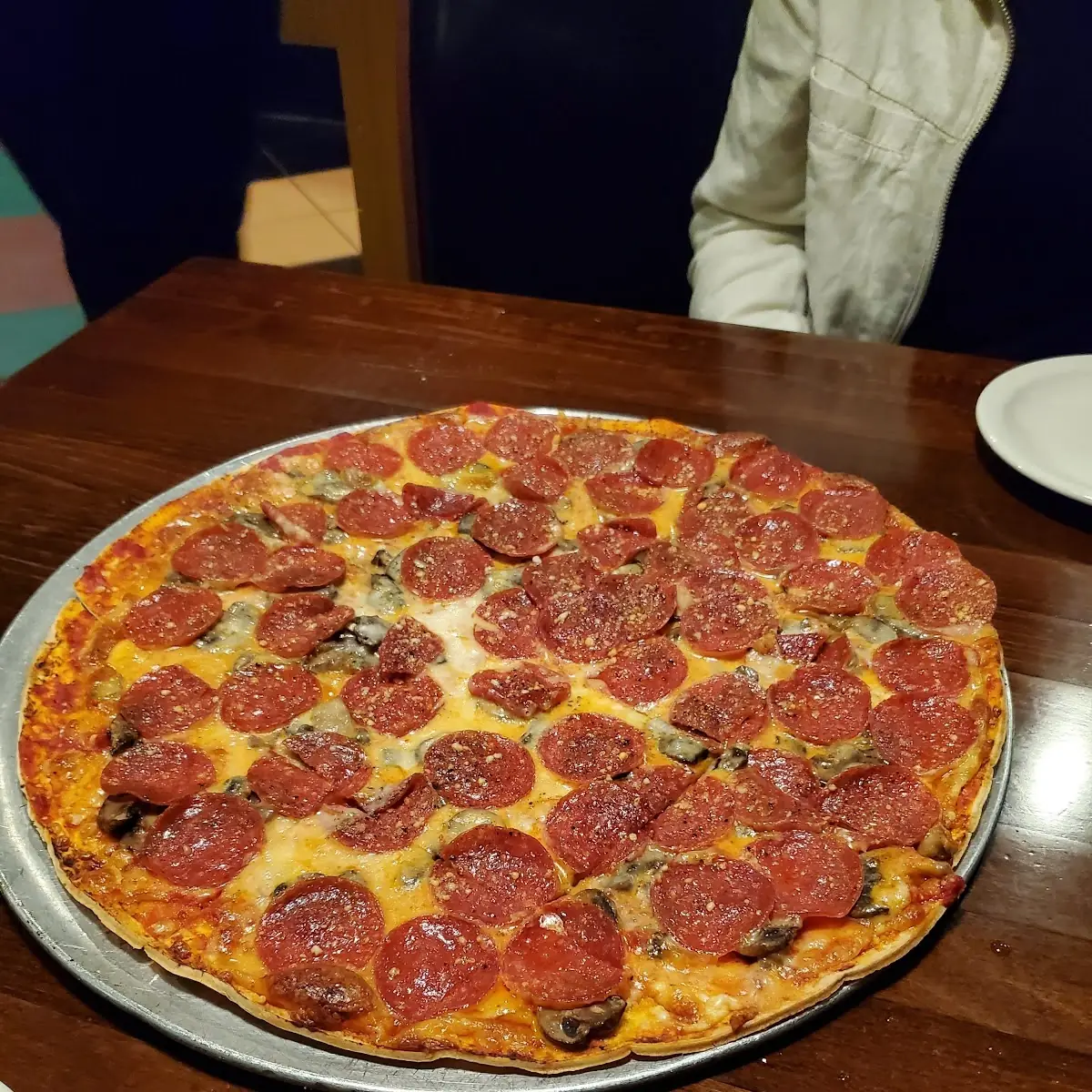Pepperoni and Mushroom Pizza