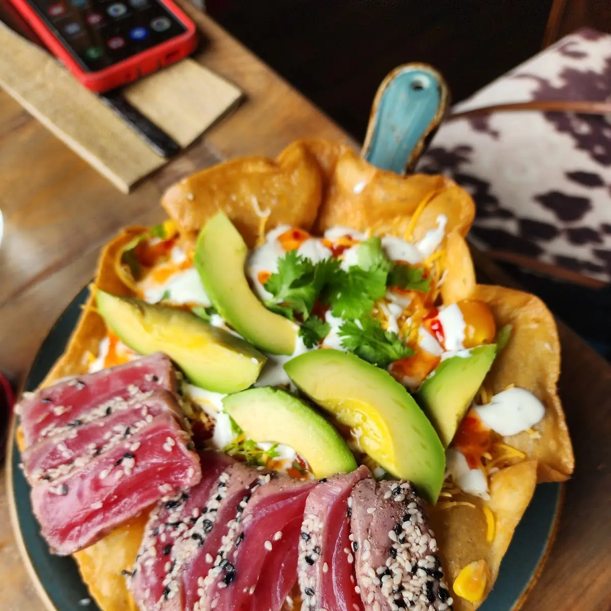 Tuna & Salmon Poke Nachos