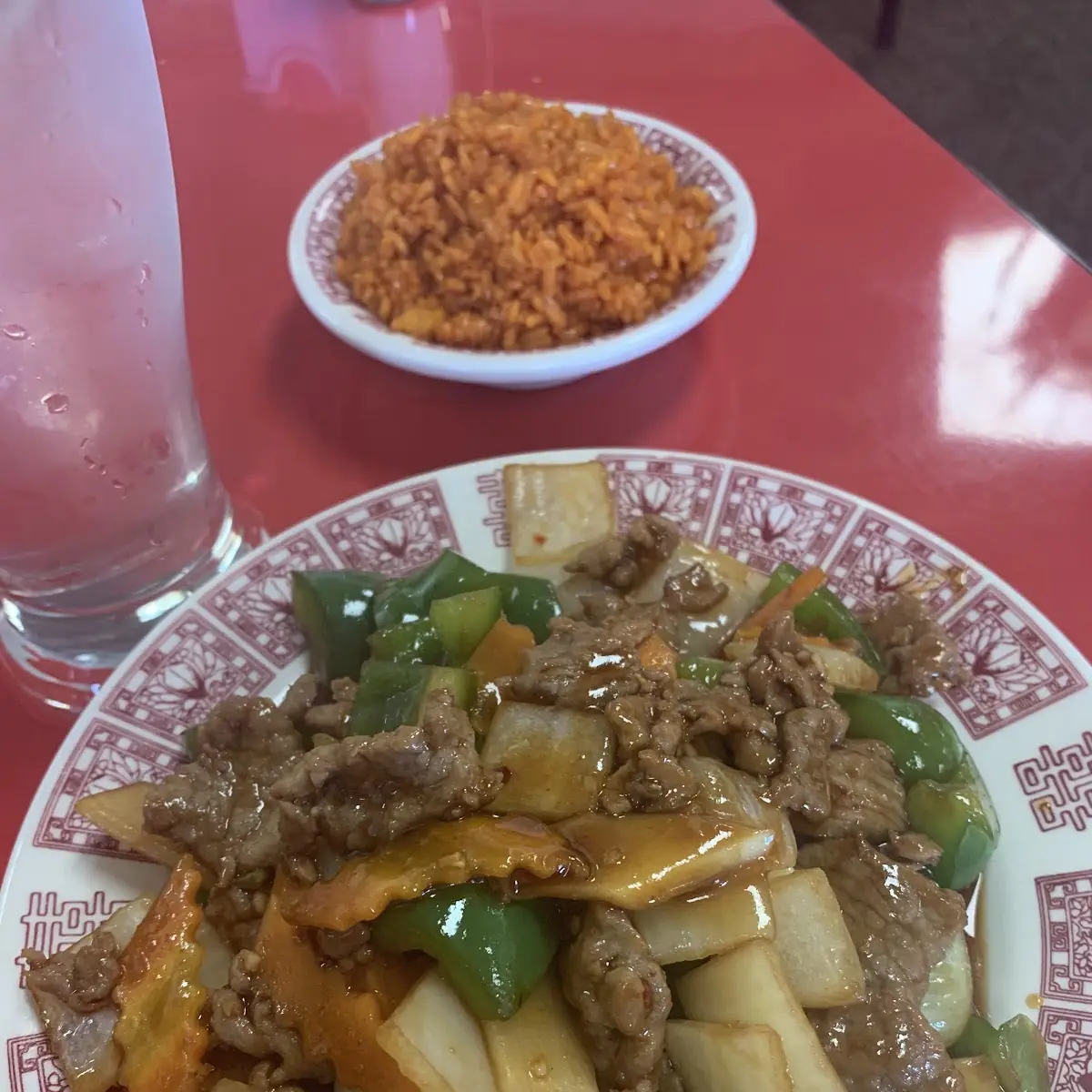 Beef Pepper Steak and Fried Rice