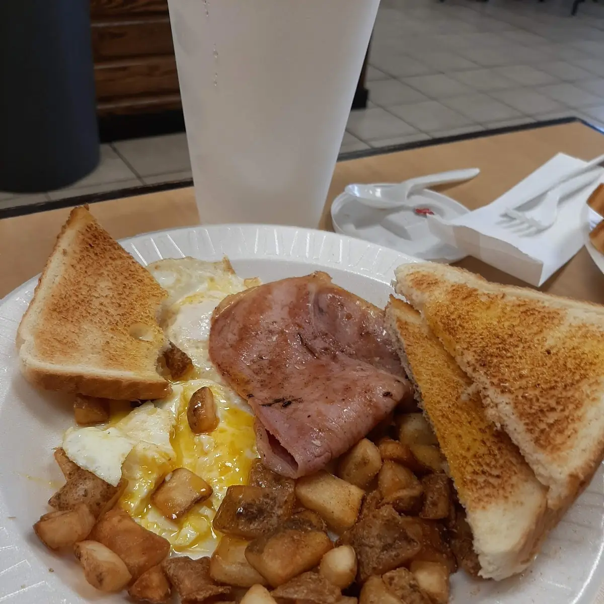 Country Ham with Hash Browns