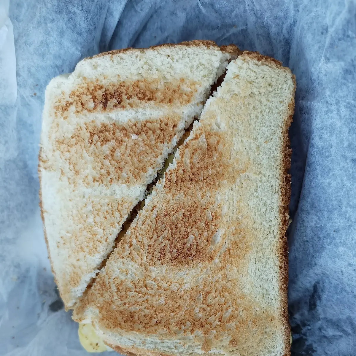 Scrambled Egg and Cheese Toasted Bread