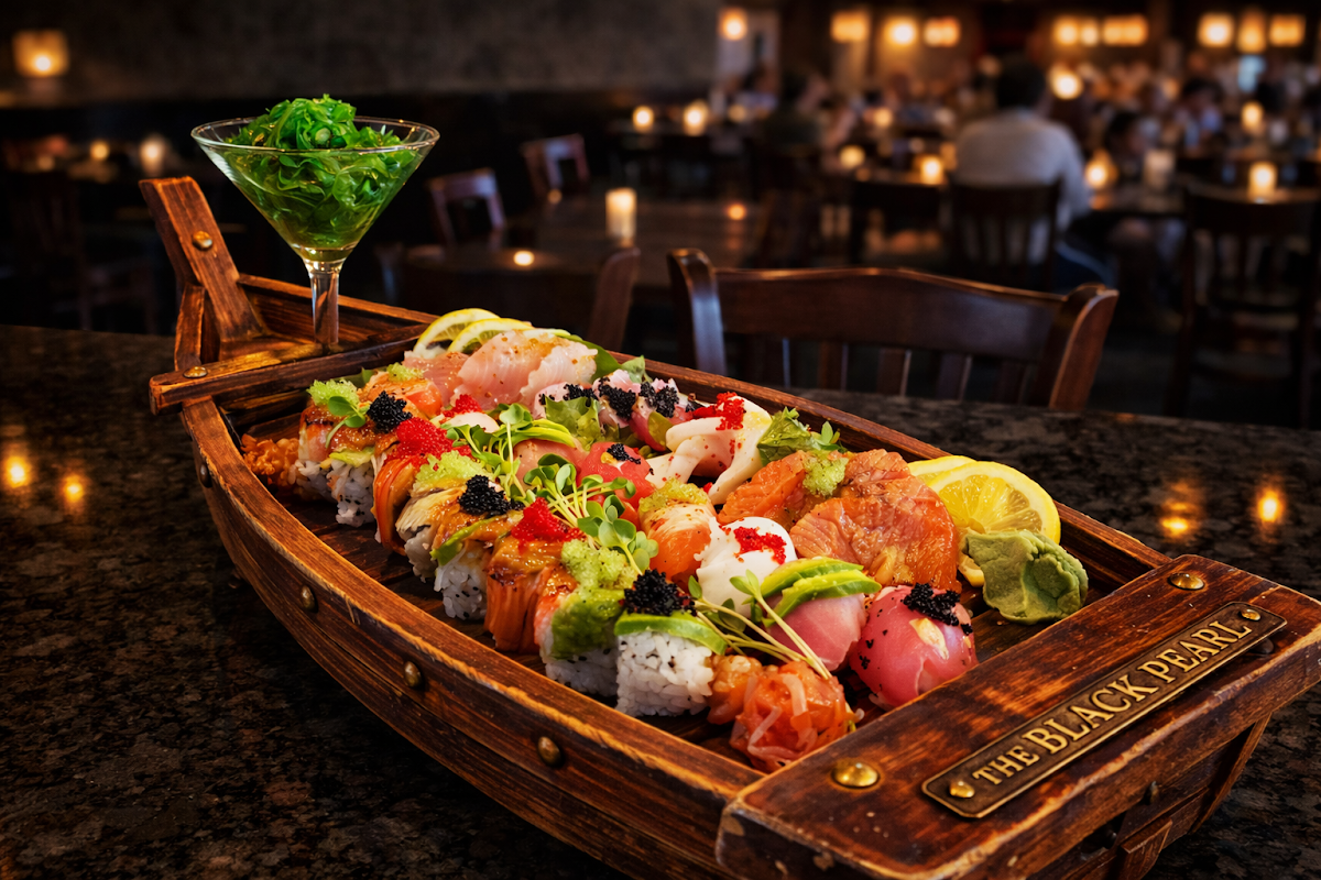 The Black Pearl Sushi Boat