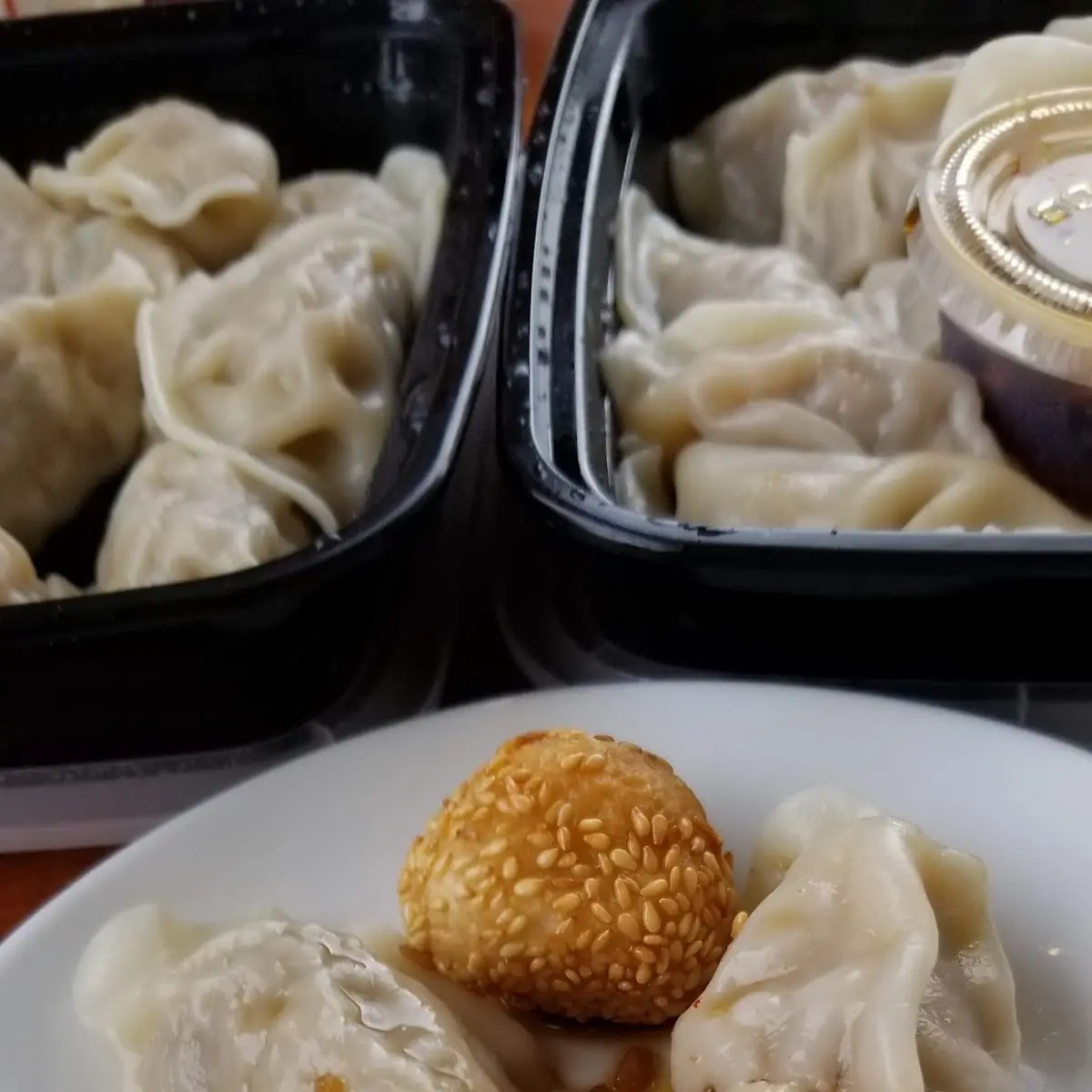 Chicken Pork Dumplings & Sesame Ball