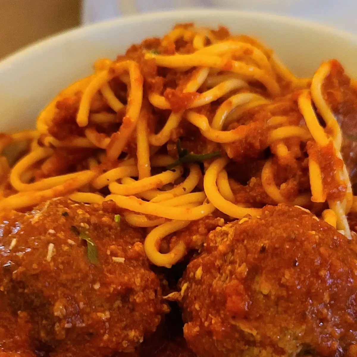 Spaghetti Bolognese with Meatballs