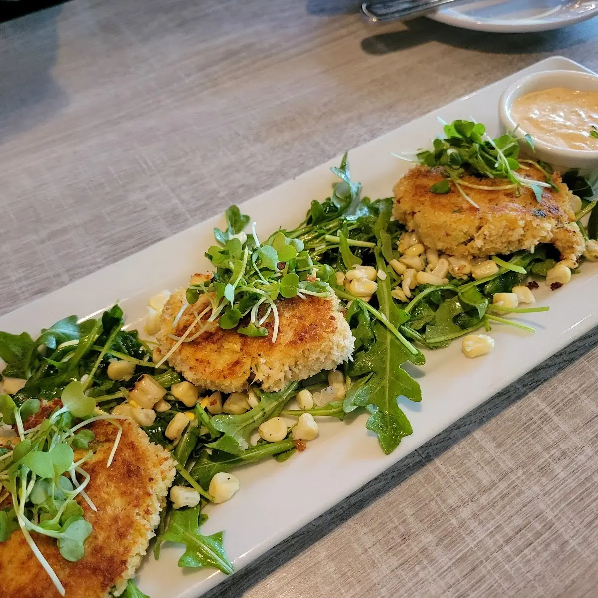 Crab Cakes with Corn Slaw