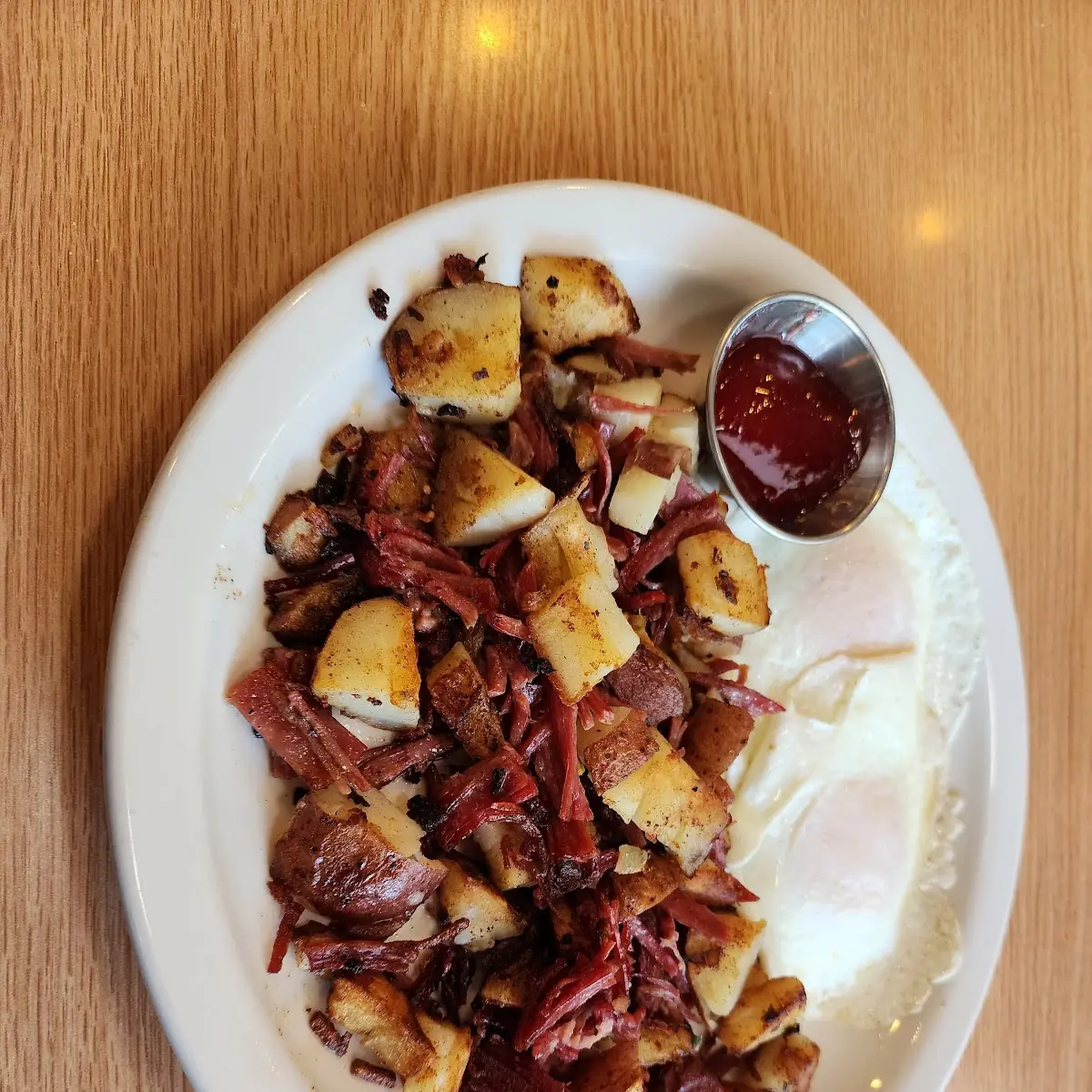 Homemade Corned Beef Hash and Eggs