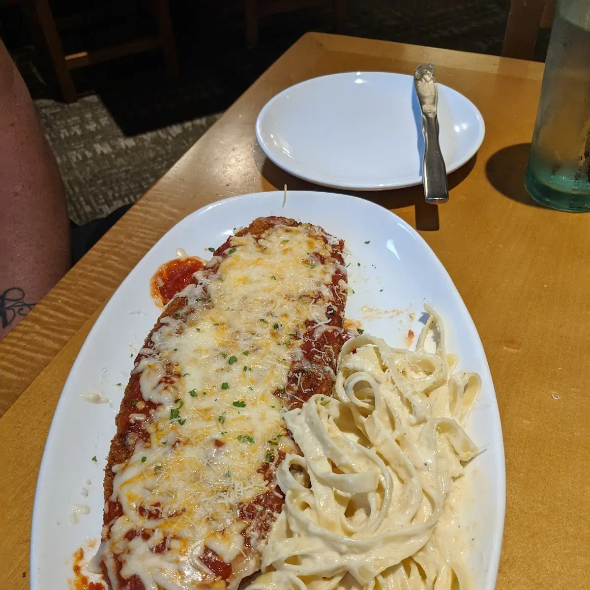 Chicken Parmesan with Spaghetti Marinara