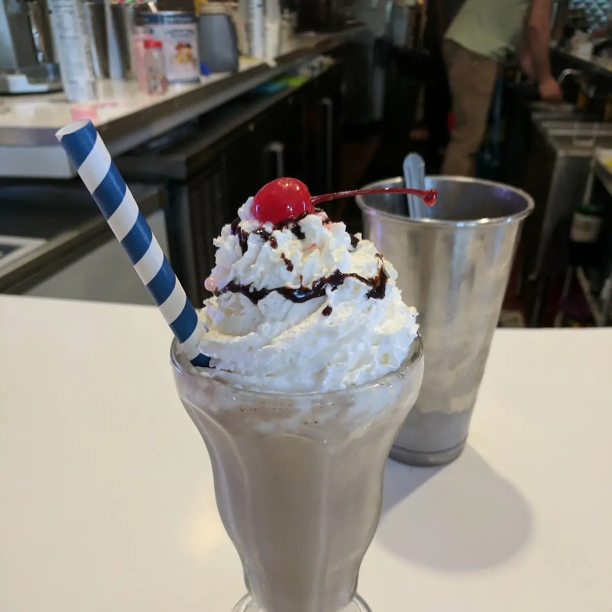 Vanilla Milkshake with Whipped Cream