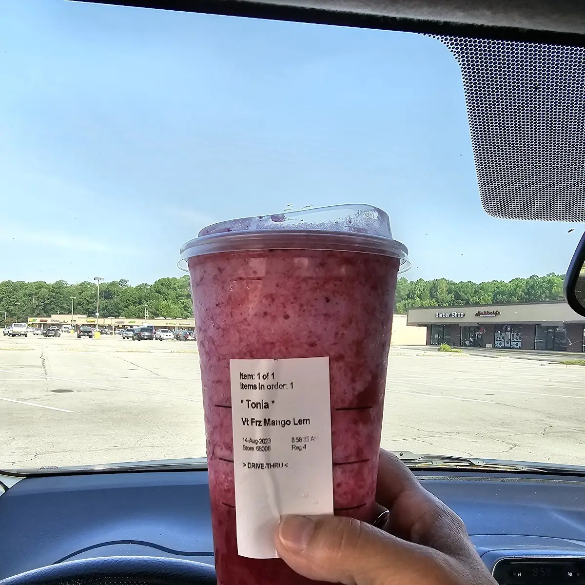 Frozen Mango Dragonfruit Lemonade Starbucks Refreshers Beverage