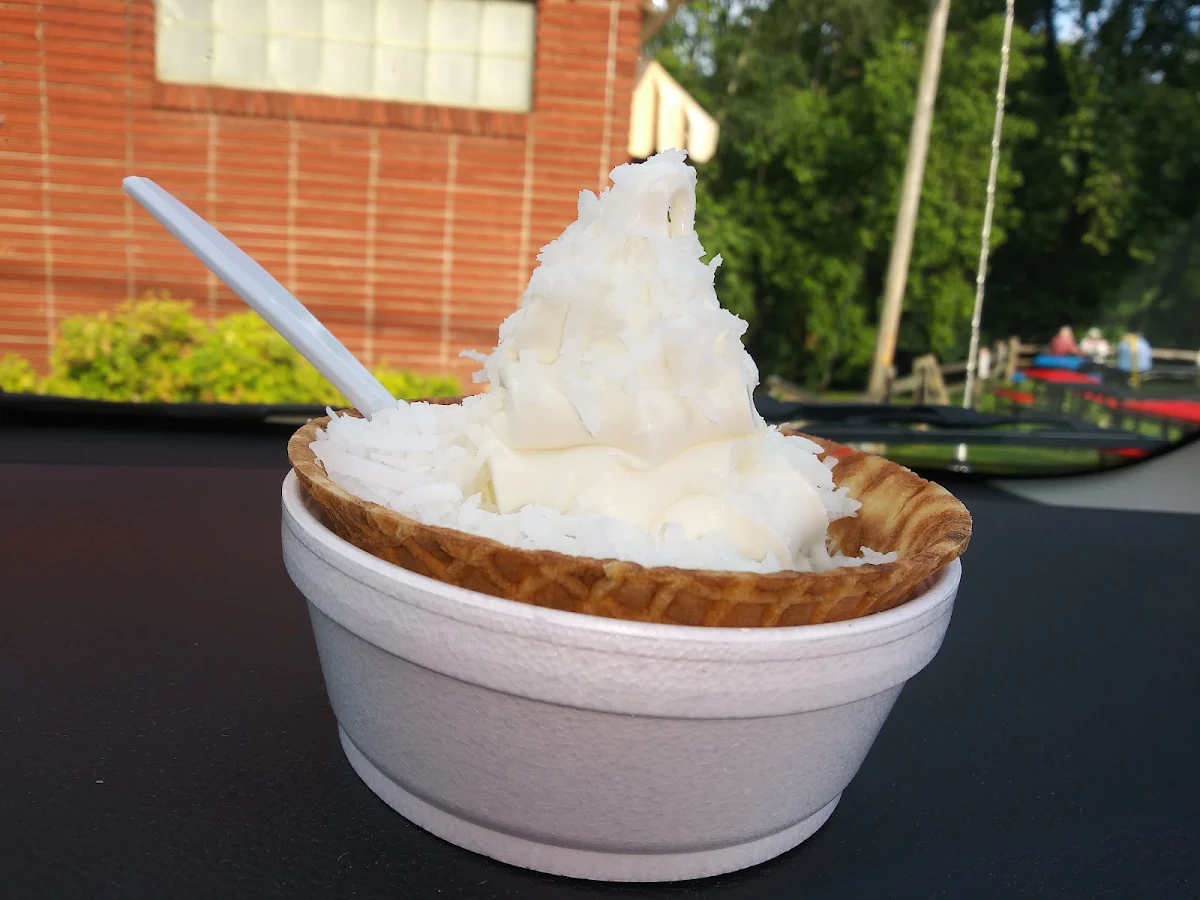 Vanilla Ice Cream with Shave Coconuts