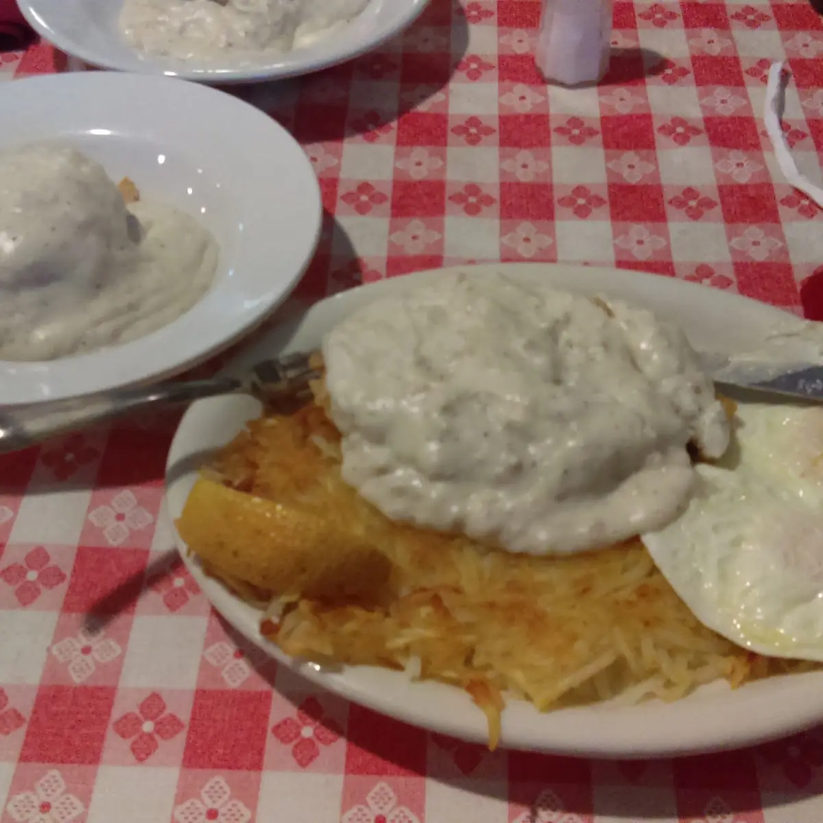 Chicken Fried Steak with Biscuits and Gravy