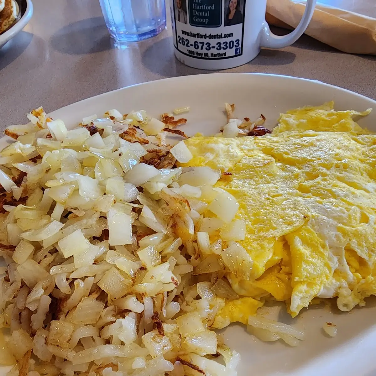 Scrambled Eggs and Hash Browns