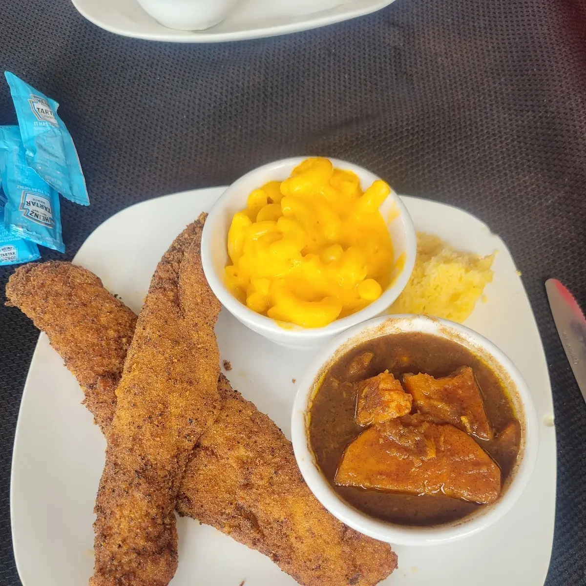 Whiting Sweet Potatoes and Mac and Cheese