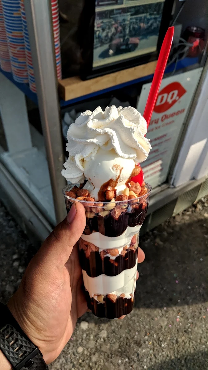 Peanut Buster Parfait with Whipped Cream