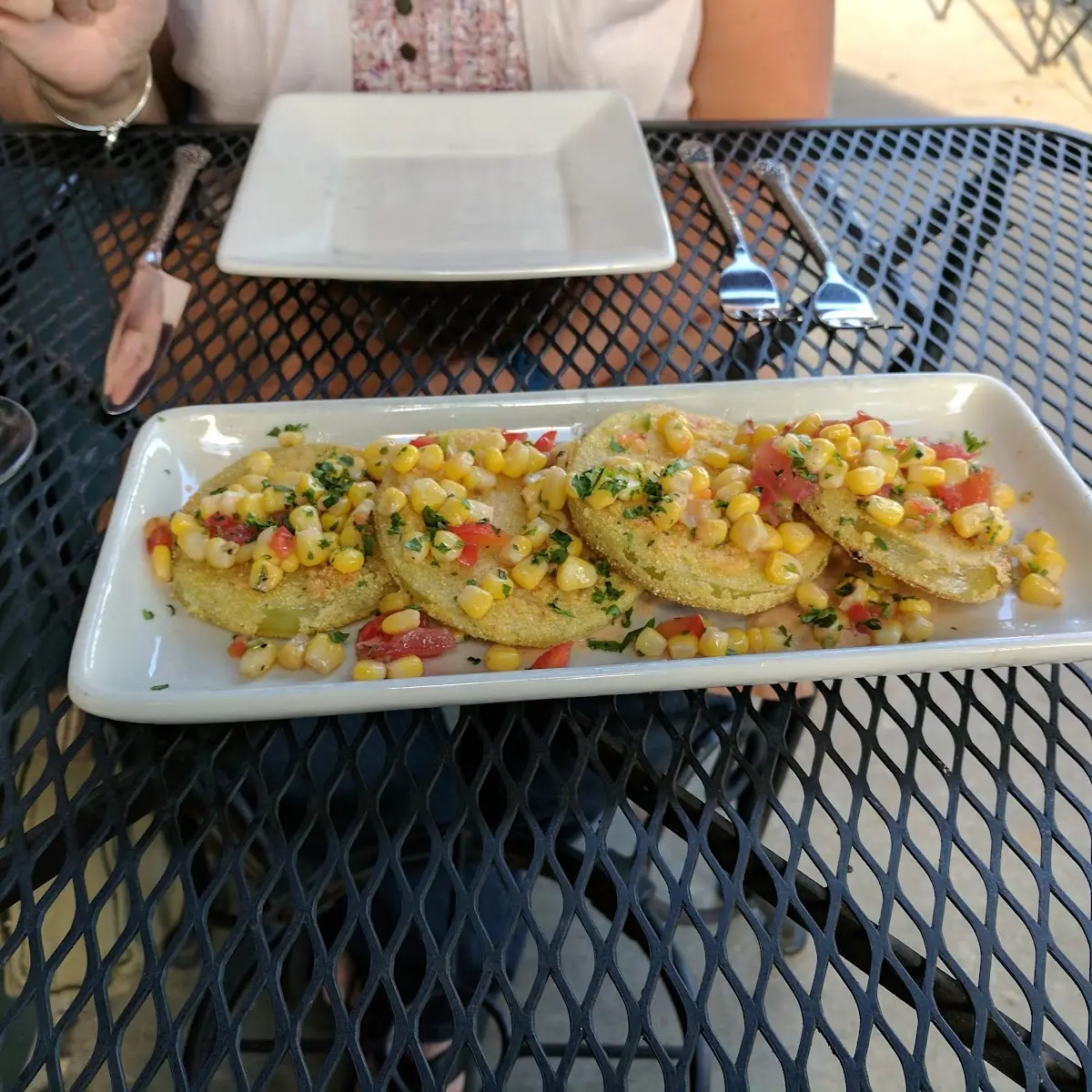 Fried Green Tomatoes with Corn Salsa