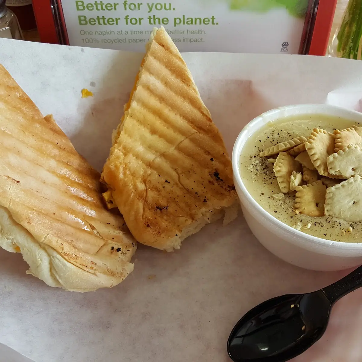 Grilled Cheese and Potato Soup