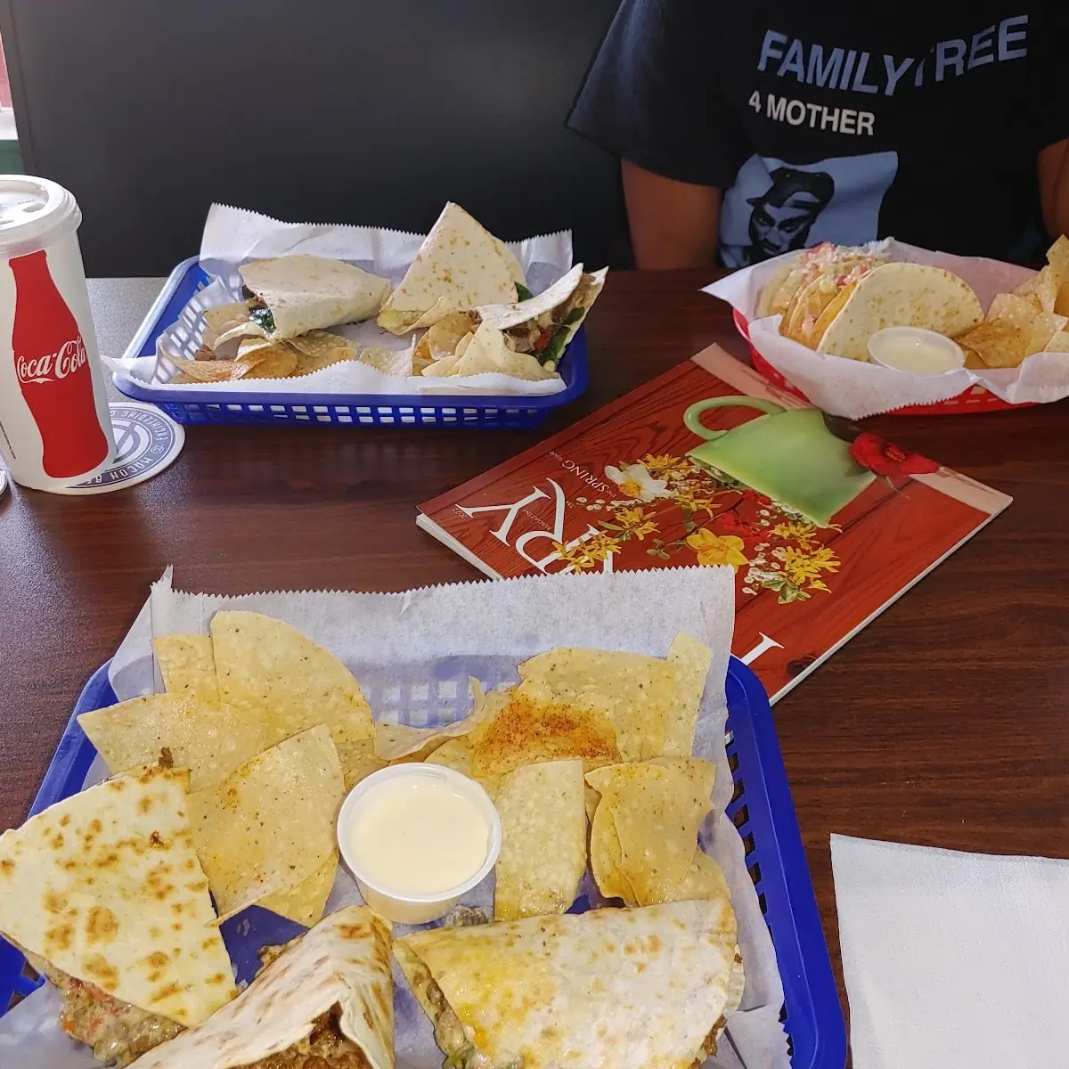 Cheese Quesadilla Chips and a Drink