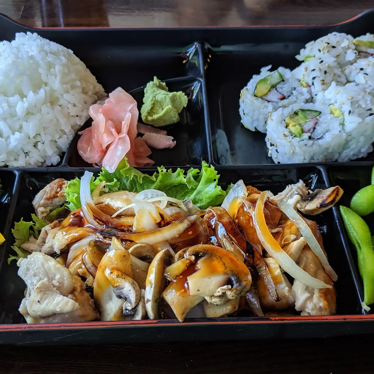 Bento Box with Teriyaki Chicken